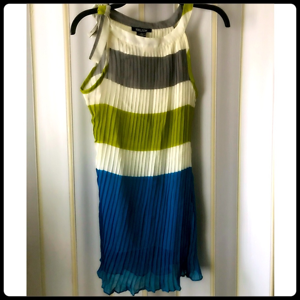 Helium, Chiffon, layered, tri-color, tank top, med